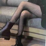 Black Net Pearls Tight