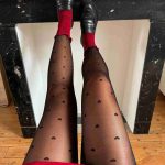 Light Black Small Hearts Tight