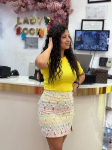Plain Color Drop Shoulder With Chains Top - Image 6