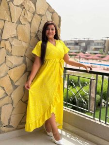 Short Sleeve Colorful Long Dress - Image 15