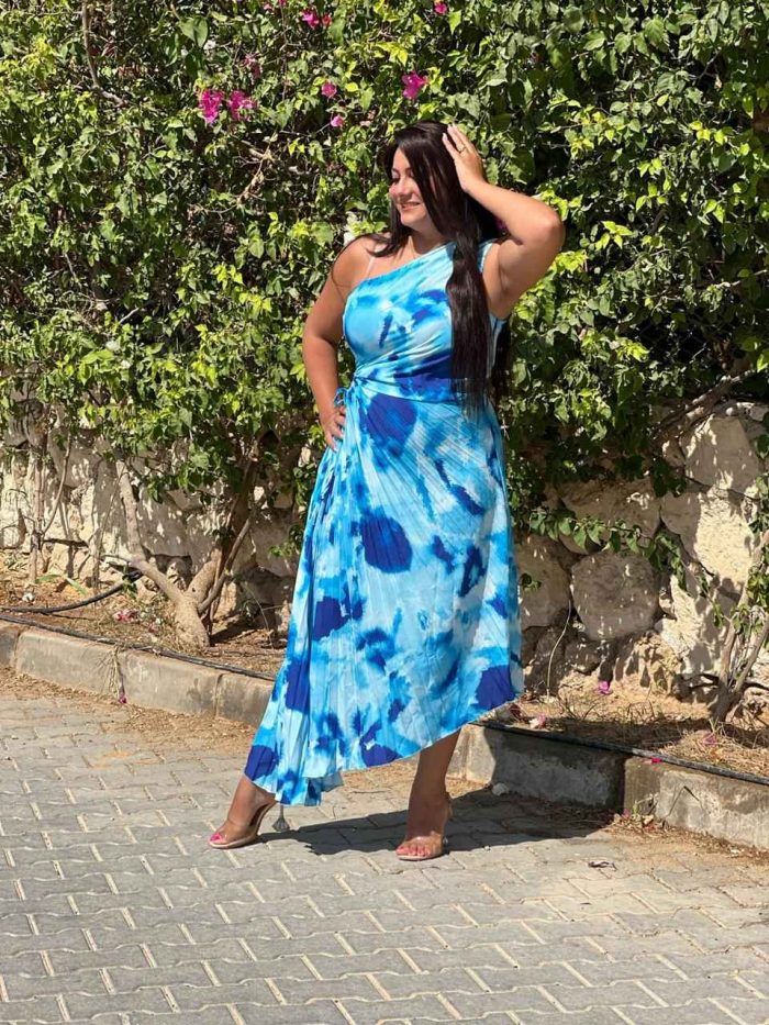Colorful One Shoulder Long Dress - Image 8