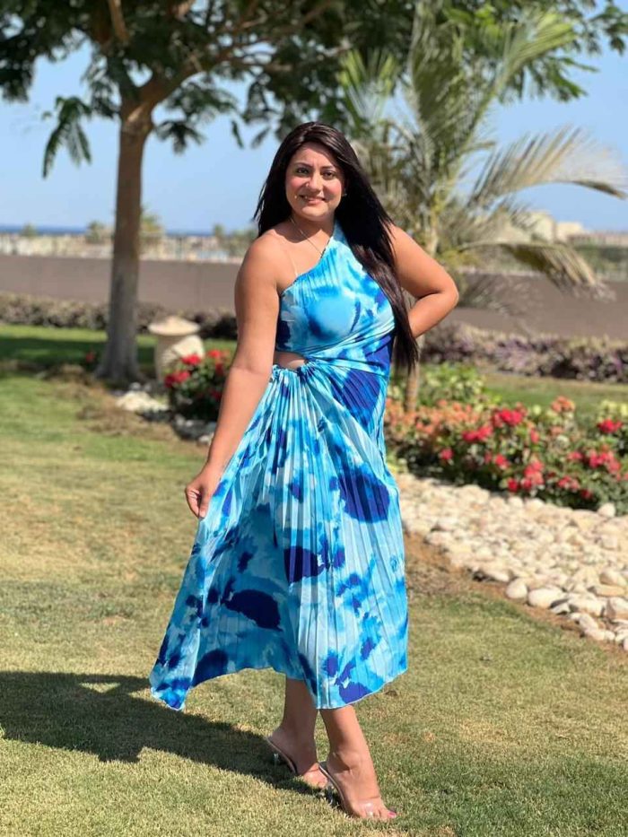 Colorful One Shoulder Long Dress - Image 10