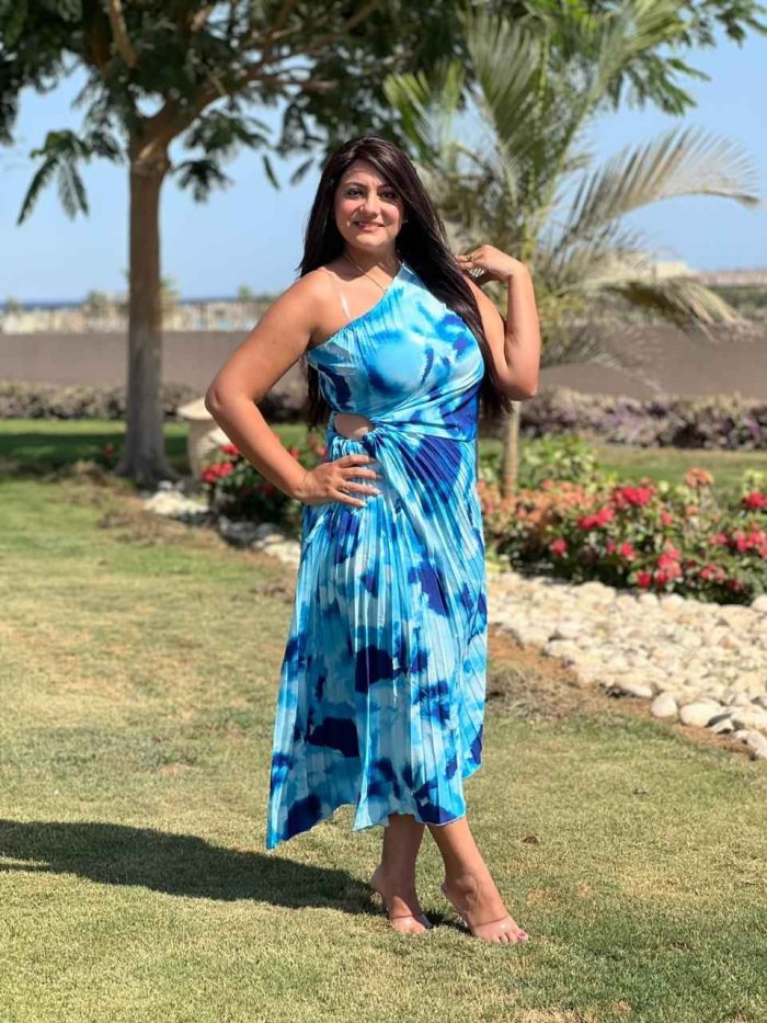Colorful One Shoulder Long Dress - Image 9