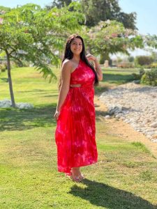Colorful One Shoulder Long Dress - Image 11