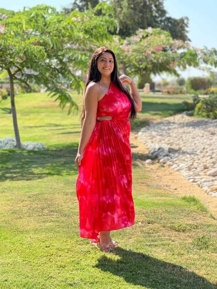 Colorful One Shoulder Long Dress - Image 11