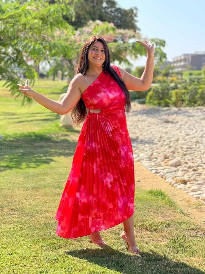 Colorful One Shoulder Long Dress - Image 13