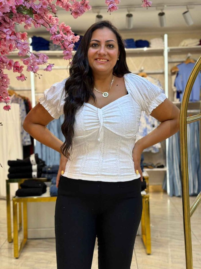 Short Sleeve White Top - Image 1