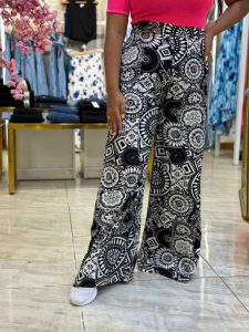 Black & White Wide Leg Pants