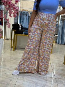 Wide Leg Flowery Pants