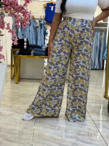Wide Leg Flowery Pants