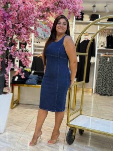 Sleeveless Jeans Dress - Image 3