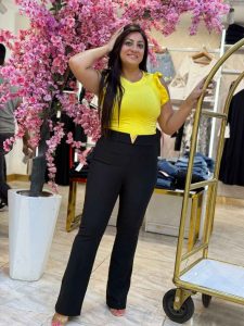 Plain Color Ruffle Sleeve Top - Image 8