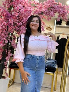 Plain Color Ruffle Long Sleeve Top