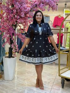 Short Sleeve Plaid Short Dress