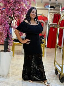 Plain Color Off Shoulder Long Dress