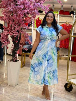Sleeveless Colorful Long Dress