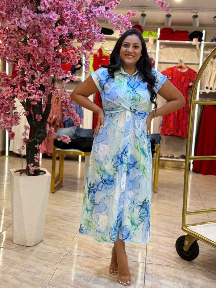 Sleeveless Colorful Long Dress - Image 12