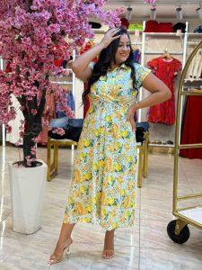 Sleeveless Colorful Long Dress - Image 3