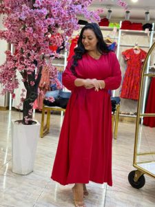 Plain Color Long Sleeve Long Dress - Image 10