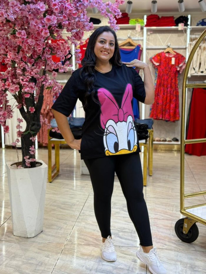 Short Sleeve Plain Color Duck T-shirt - Image 2