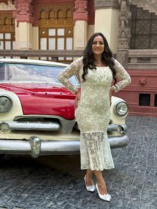 Long Sleeve Floral Lace Long Dress - Image 2