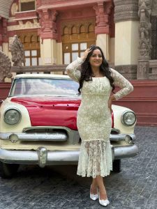 Long Sleeve Floral Lace Long Dress