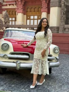 Long Sleeve Floral Lace Long Dress - Image 3