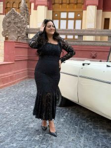 Long Sleeve Floral Lace Long Dress - Image 6