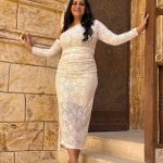 Long Sleeve One-Shoulder Tulle Long Dress