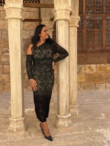 ⁦فستان تٌل وان شولدر كم طويل⁩ - الصورة ⁦6⁩