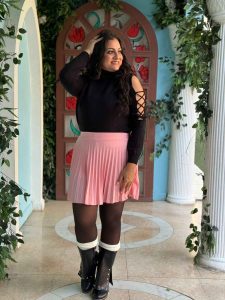 ⁦جيبة قصيرة لون سادة بيليسيه⁩ - الصورة ⁦5⁩