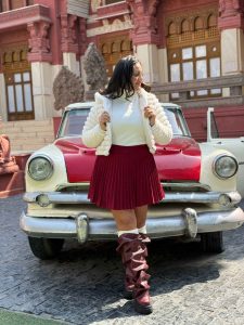 ⁦جيبة قصيرة لون سادة بيليسيه⁩ - الصورة ⁦10⁩