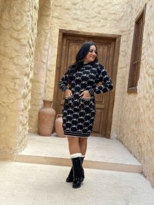 فستان قصير ALO كم طويل