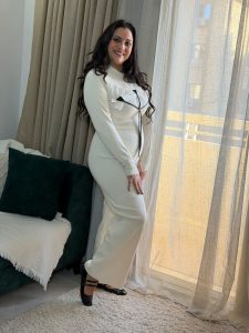 Set Two Pieces Front Flowers Long Sleeve Top & Wide Leg Pants - Image 9