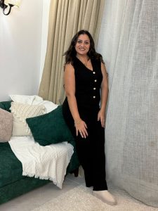 ⁦Set Two Pieces Front Buttons Sleeveless Top & Wider Leg Pants⁩ - الصورة ⁦2⁩