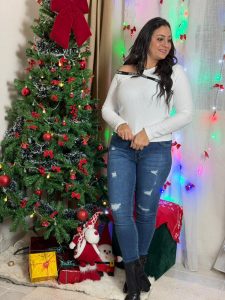 ⁦Long Sleeve Open Coal DOLCE Top⁩ - الصورة ⁦3⁩