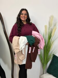 ⁦Plain Color Long Sleeve Pullover⁩ - الصورة ⁦5⁩