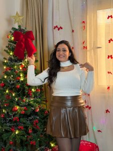 Plain Color Short Leather Skirt - Image 9