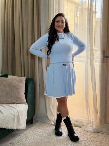 Set Two Pieces miu miu Long Sleeve Top & Short Skirt - Image 12