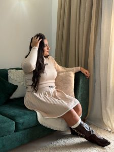 Set Two Pieces miu miu Long Sleeve Top & Short Skirt - Image 6