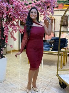 Plain Color One Shoulder Tulle Dress - Image 10