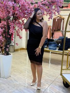 Plain Color One Shoulder Tulle Dress - Image 4