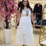 Handmade Guipure Sleeveless Long Dress