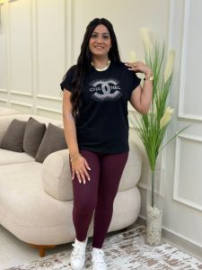 Black Oversized CHANNEL T-shirt - Image 2