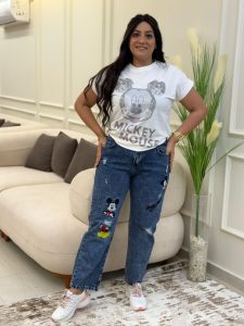 ⁦Short Sleeve Oversized Mickey T-shirt⁩ - الصورة ⁦4⁩