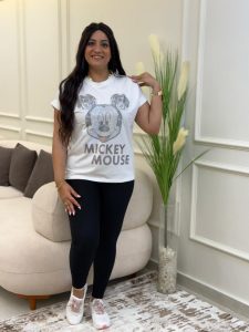 ⁦Short Sleeve Oversized Mickey T-shirt⁩ - الصورة ⁦3⁩