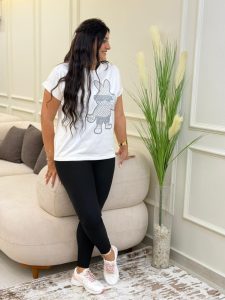 Oversized T-shirt with a Rabbit Design - Image 2