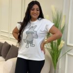 Oversized T-shirt with a Rabbit Design