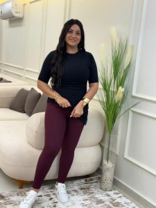 ⁦Short Sleeve Plain Color Top⁩ - الصورة ⁦8⁩