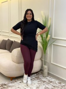 ⁦Short Sleeve Plain Color Top⁩ - الصورة ⁦9⁩